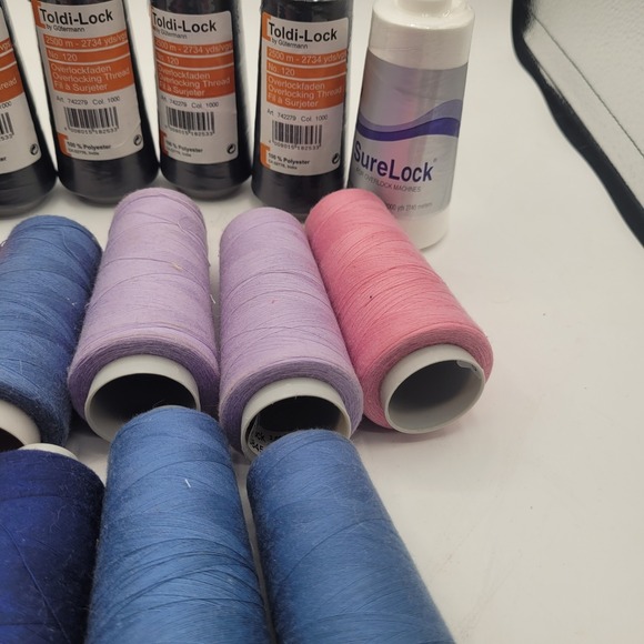 Lot Of 16 Toldi-Lock Gütermann Overlock Thread (5 New / 11 Opened / 1 SureLock)‎ - Picture 4 of 7